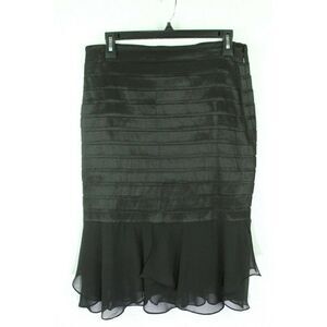 Emma Street Black Pleated Ruffle Skirt 6